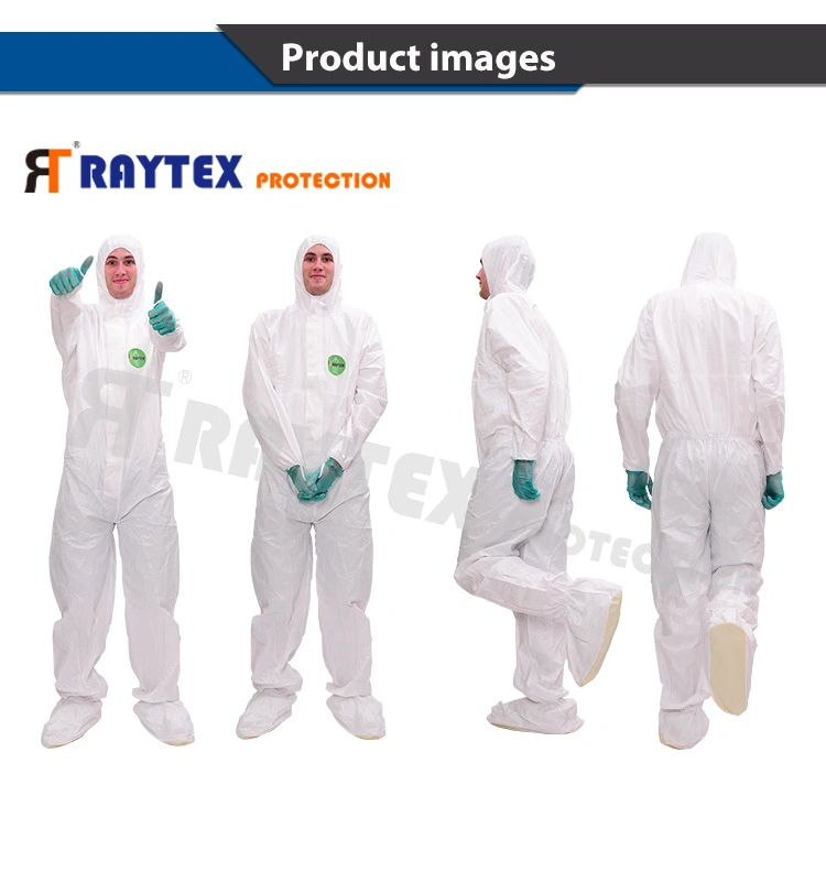 White Cheap Type 5/6 Disposable Microporous Protective Coverall /Suit /Garment/Cloth with En14126 Standard with Ce FDA in Stock XL&XXL