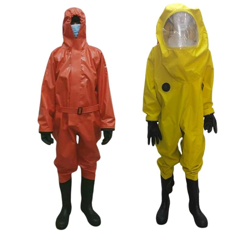 High Quality Red PVC Fire Fighting Chemical Protective Suit