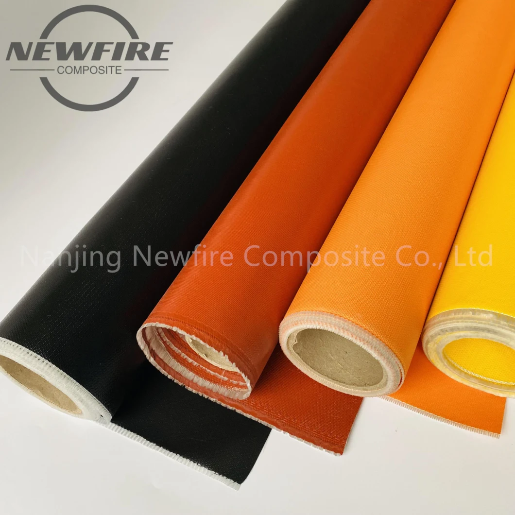 Manufacturer High Quality Fiberglass Mesh Fire Blanket Welding Protective Sleeve Coated 260g Double-Sided Liquid Silicone Fiberglass Cloth