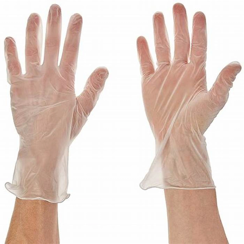 100PCS Box Pack Powder Free Transparent Clear Color 9&quot; Disposable Exam PVC Vinyl Gloves