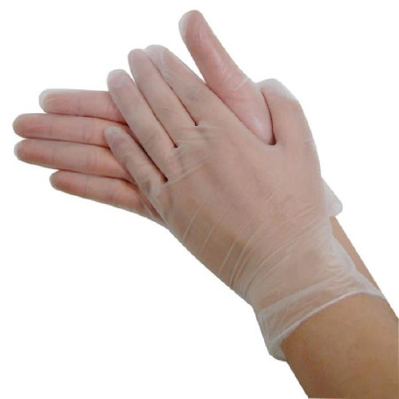 100PCS Box Pack Powder Free Transparent Clear Color 9&quot; Disposable Exam PVC Vinyl Gloves